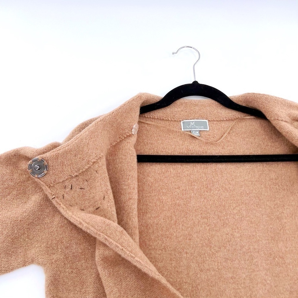 JM Collection Women's 100# wool 3/4 Sleeve Cardigan size M Petite - Picture 13 of 14